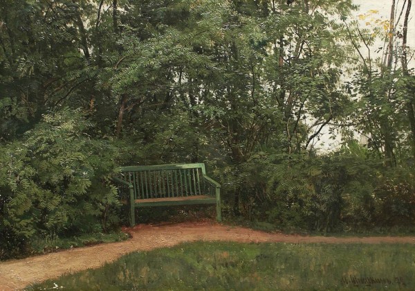 Bench in the mall by Ivan Shishkin